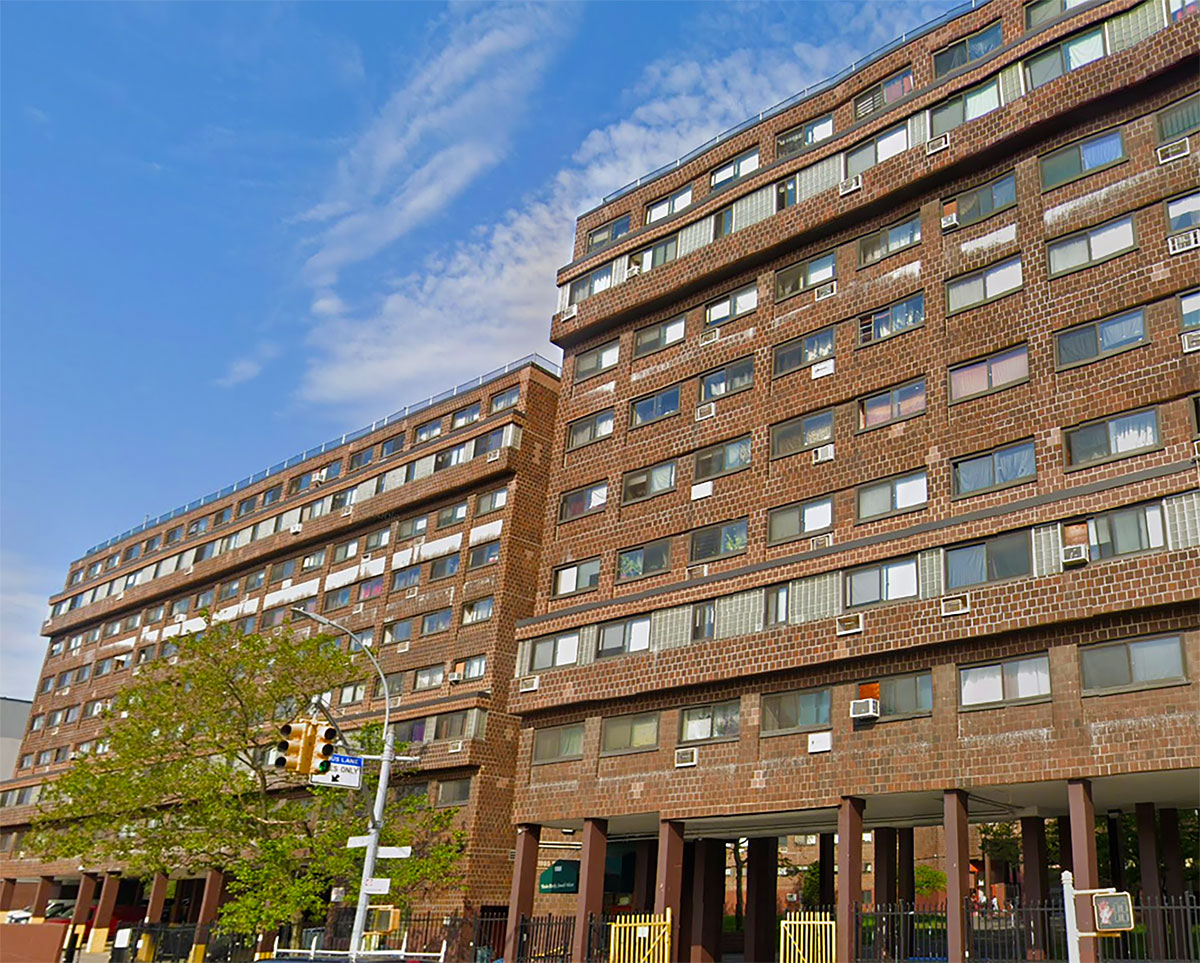 A screenshot of Mitchell-Llama Buildings along Webster Avenue in the Bronx